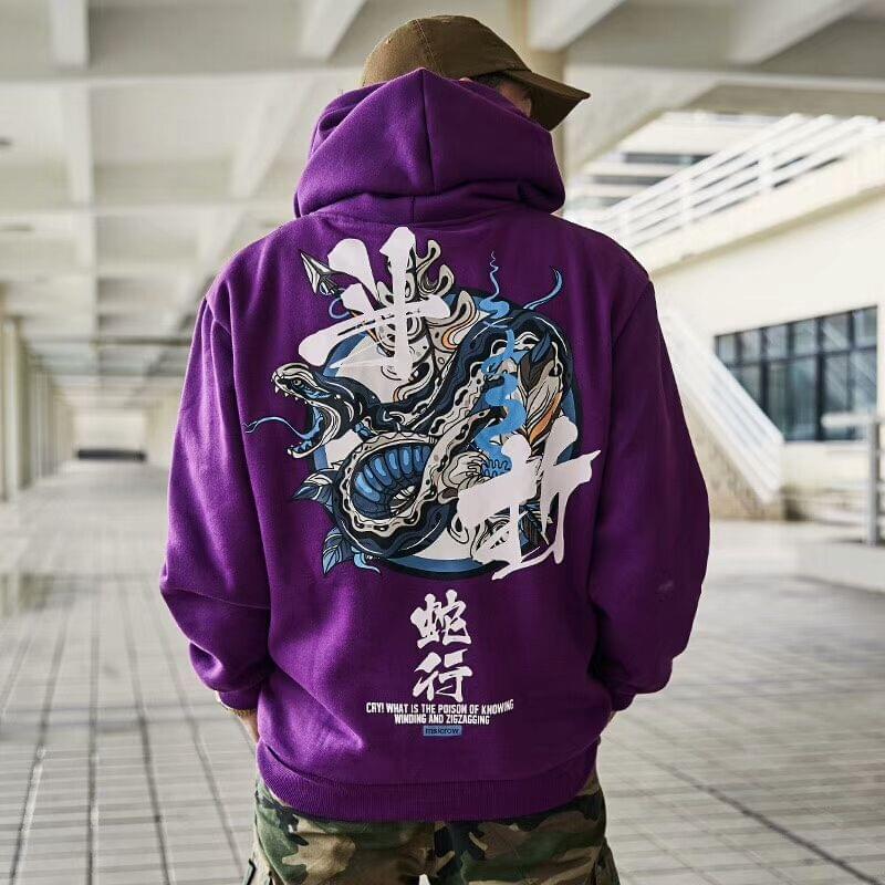 Black & Purple Hoodie Style